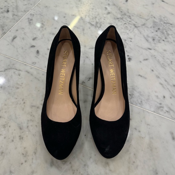 Stuart Weitzman Black Suede Heels | Size 6.5 - Picture 4 of 6